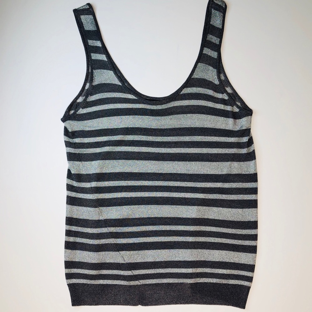 Rag & Bone Metallic Silver/Graphite Tank Top